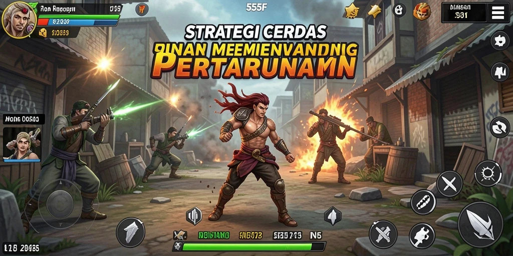 Tampilan gameplay mendalam dan taktik yang menarik dalam 555F.