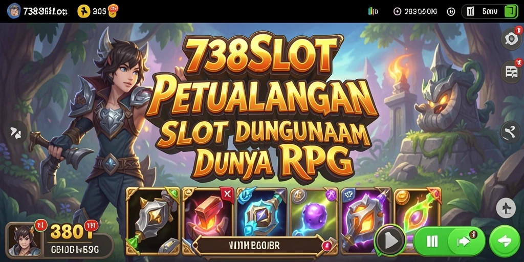 Screenshot utama 738SLOT menampilkan aksi seru dalam permainan RPG.