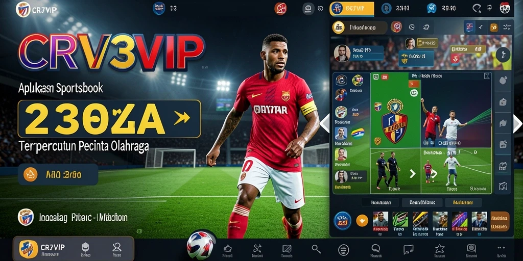 Tampilan antarmuka aplikasi CR7VIP saat bertaruh olahraga.