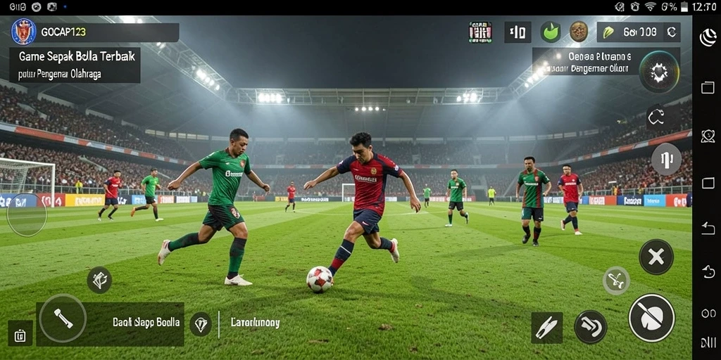Tampilan gameplay seru dalam GOCAP123 menampilkan aksi di lapangan.