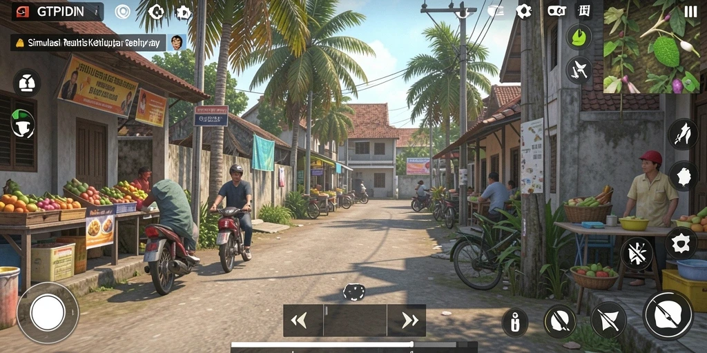Screenshot GTPIDN menampilkan gameplay simulasi yang mendalam dan realistis.