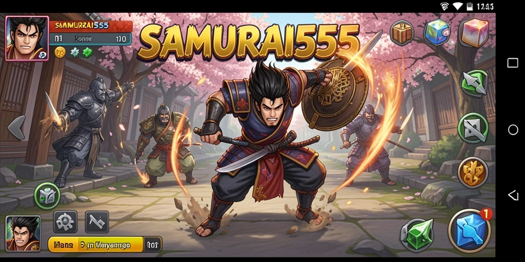 Screenshot gameplay SAMURAI555 yang menampilkan teka-teki seru dan menantang.