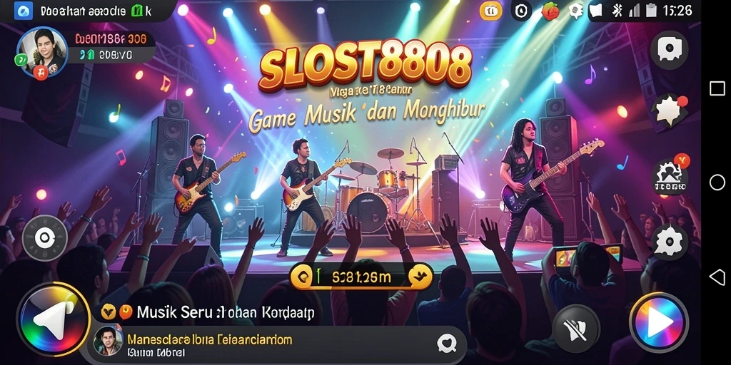Screenshot gameplay SLOST8808 menampilkan aksi seru saat memainkan lagu.