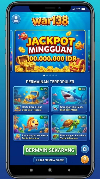 Tampilan aplikasi war138 yang bersih dan teratur.